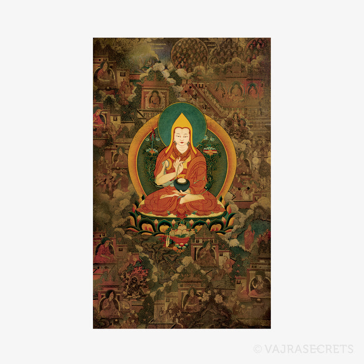 Lama Tsongkhapa Life Story Thangka Print (Set of 15)