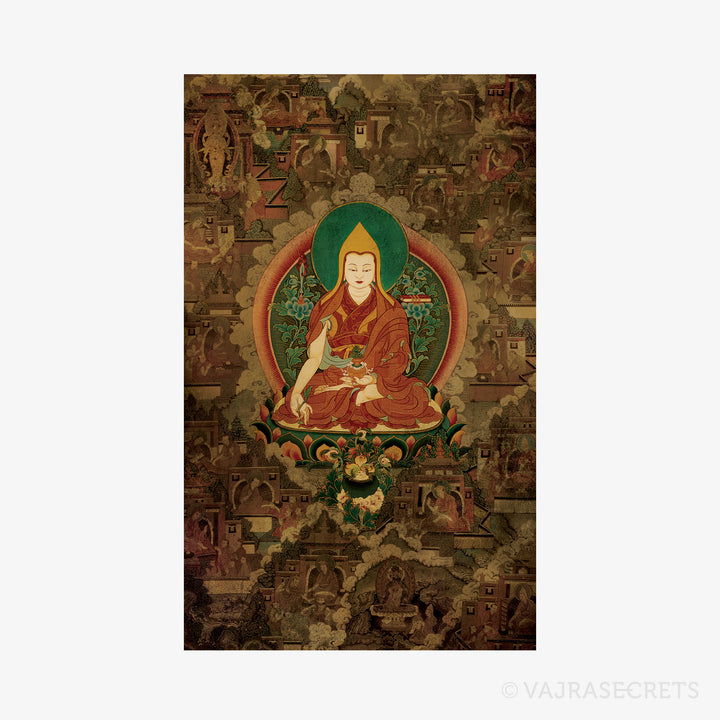 Lama Tsongkhapa Life Story Thangka Print (Set of 15)