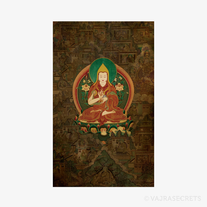 Lama Tsongkhapa Life Story Thangka Print (Set of 15)