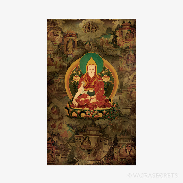 Lama Tsongkhapa Life Story Thangka Print (Set of 15)