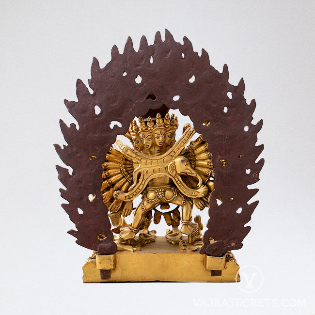 Yamantaka Gold Statue, 9 inch