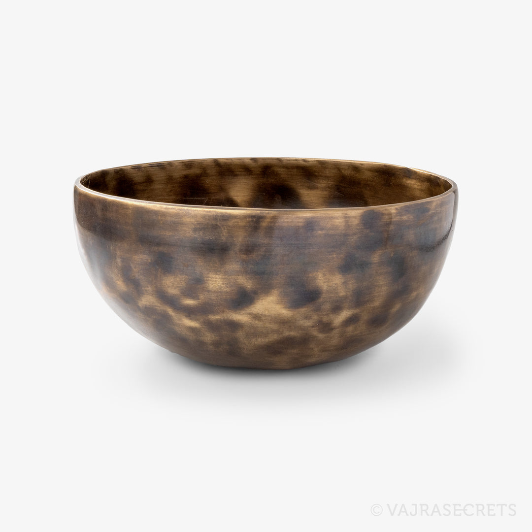 Tibetan Singing Bowl with Antique Finish, 8 inch