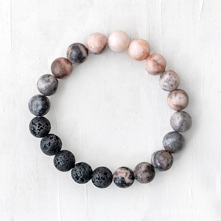 Blessed Pink Zebra Jasper Mala Bracelet