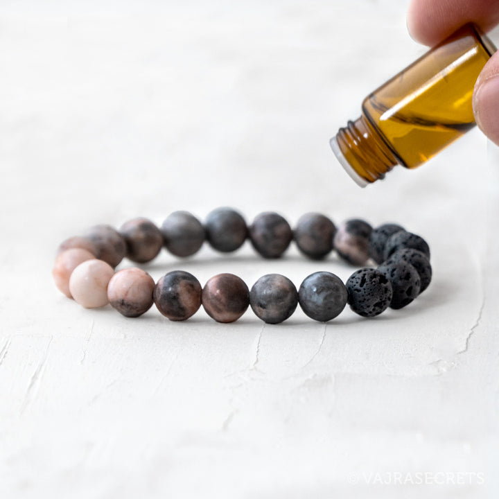 Blessed Pink Zebra Jasper Mala Bracelet