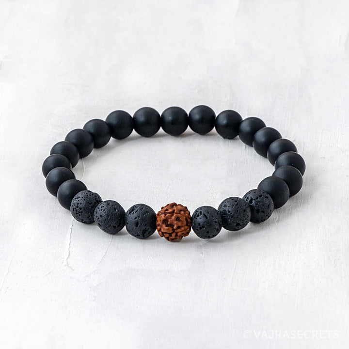 Blessed Lava Stone Mala Bracelet