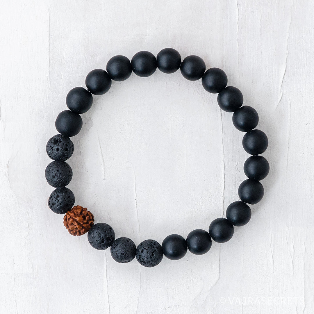 Blessed Lava Stone Mala Bracelet