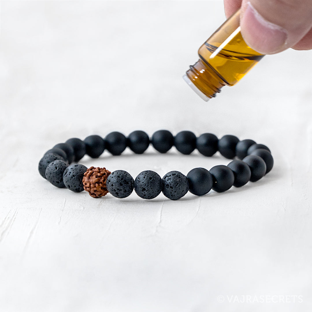 Blessed Lava Stone Mala Bracelet