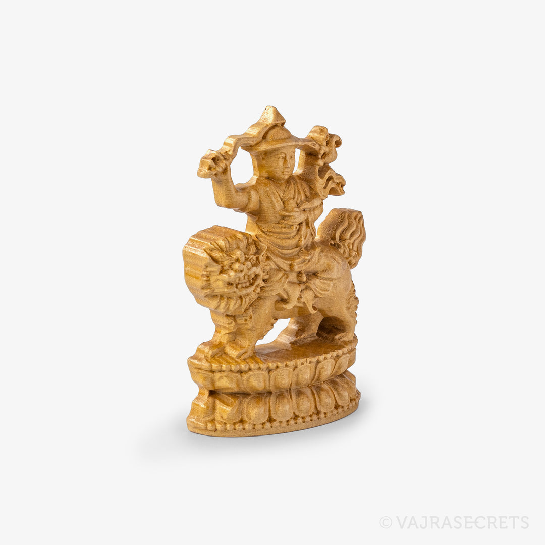 Dorje Shugden Wood Flatback Statuette