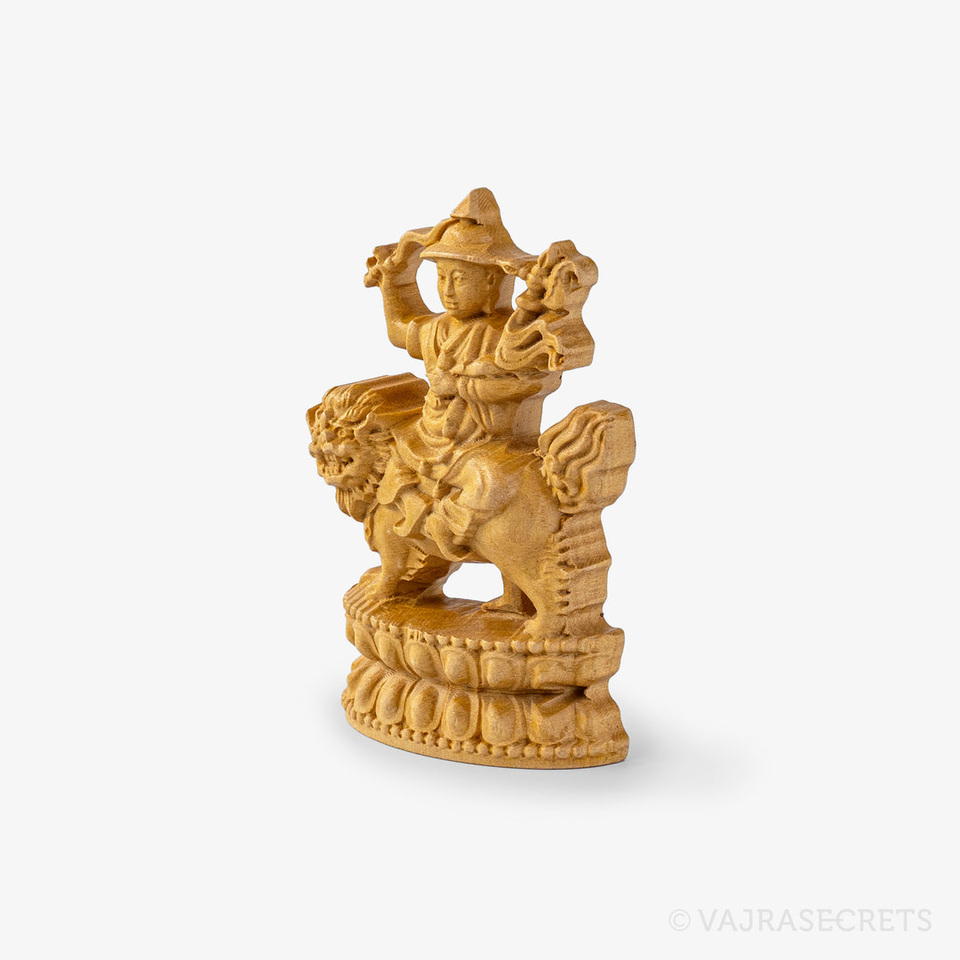 Dorje Shugden Wood Flatback Statuette