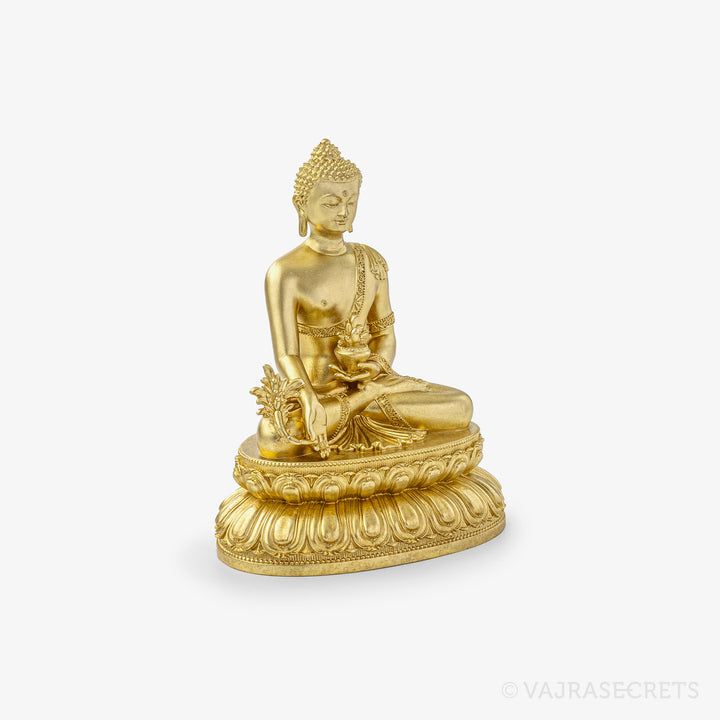 Medicine Buddha Brass Statue, 4 inch