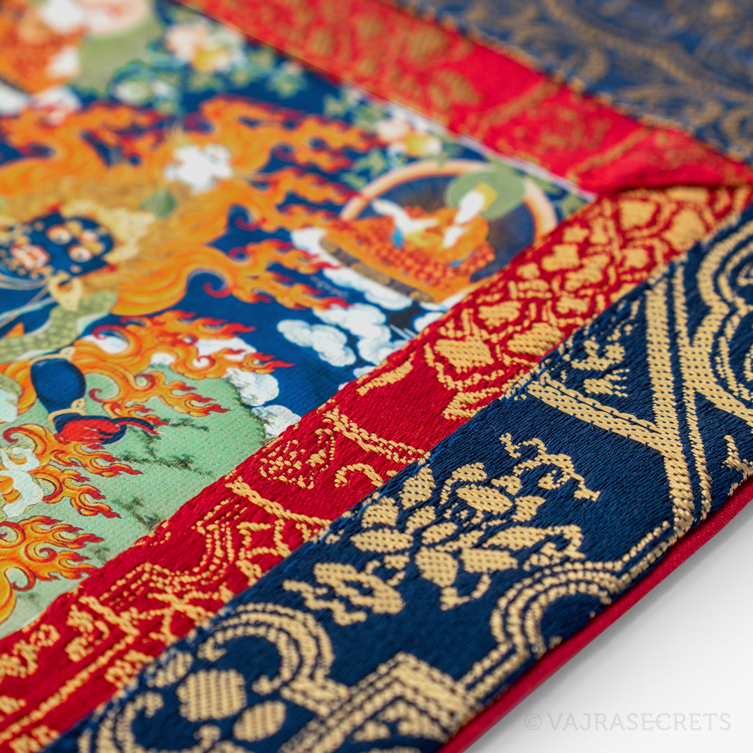 Trakpo Sumtril Mini Thangka with Brocade