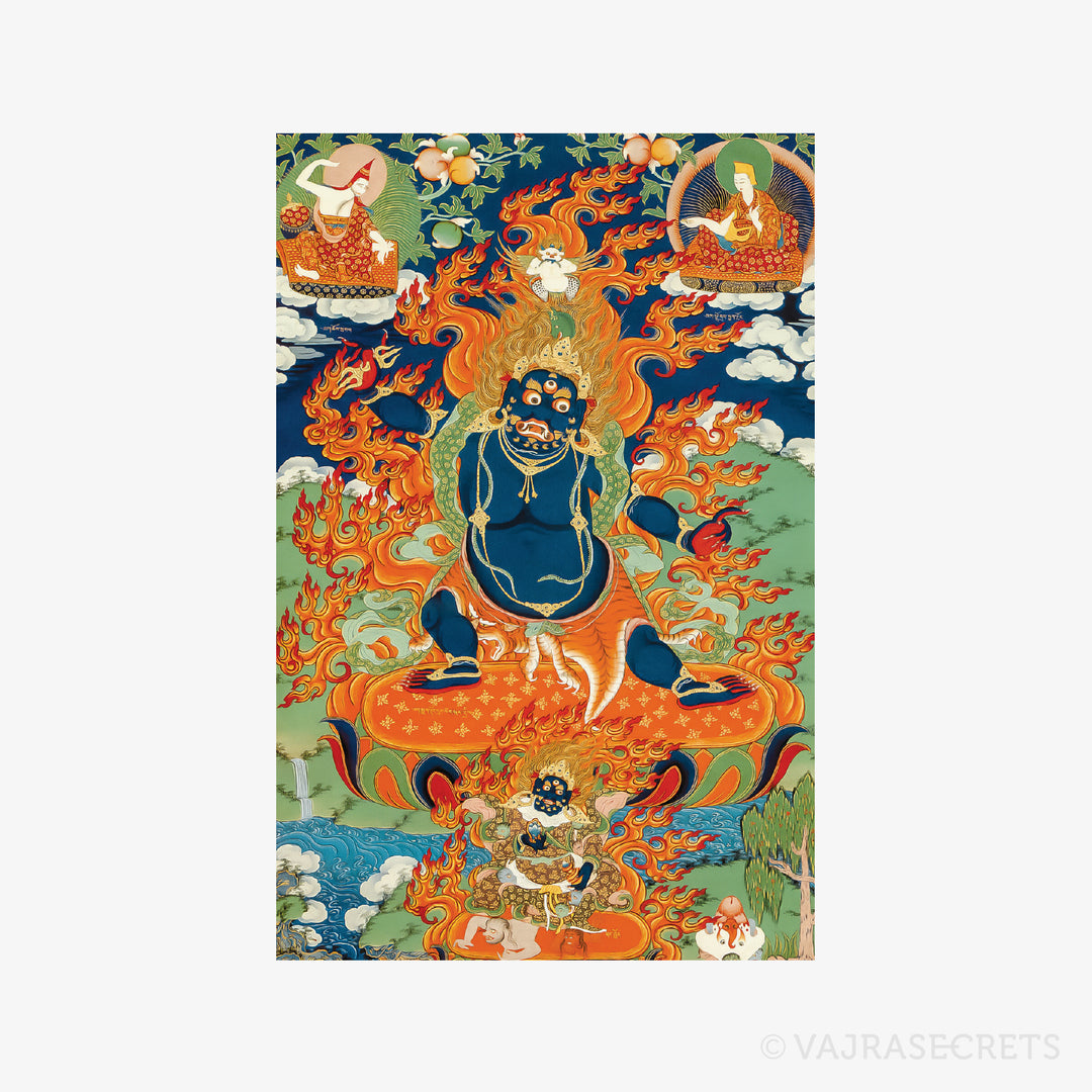 Trakpo Sumtril Mini Thangka with Brocade