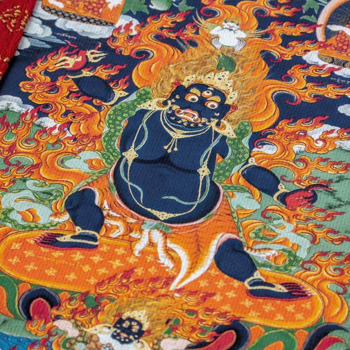 Trakpo Sumtril Mini Thangka with Brocade