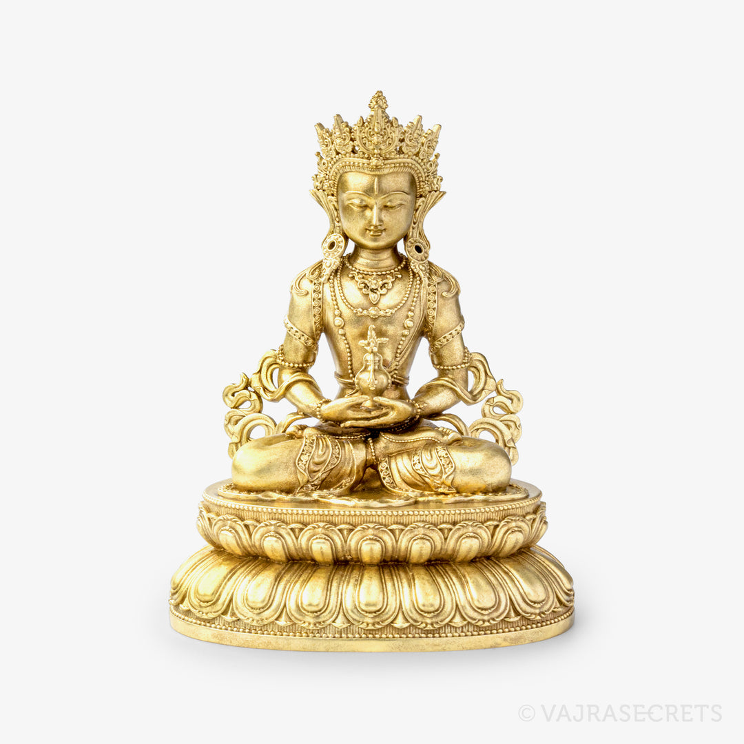 Amitayus Brass Statue, 4 inch