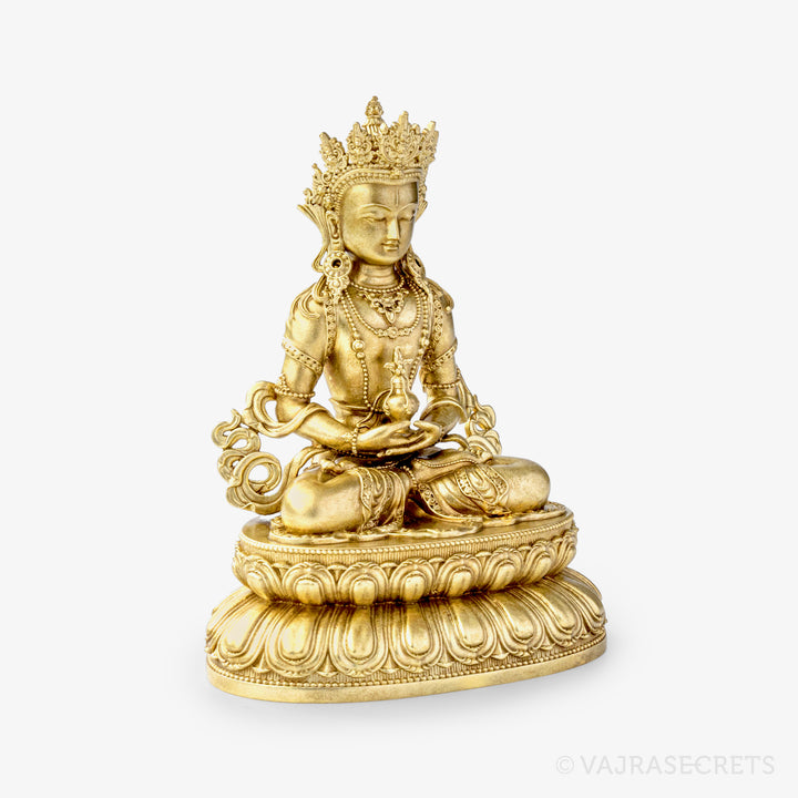 Amitayus Brass Statue, 4 inch