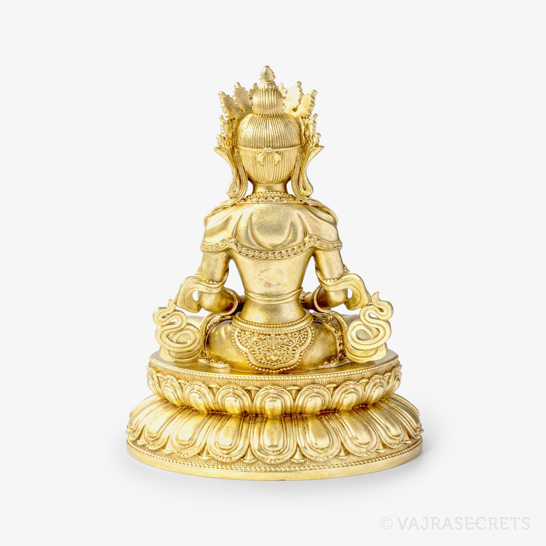 Amitayus Brass Statue, 4 inch