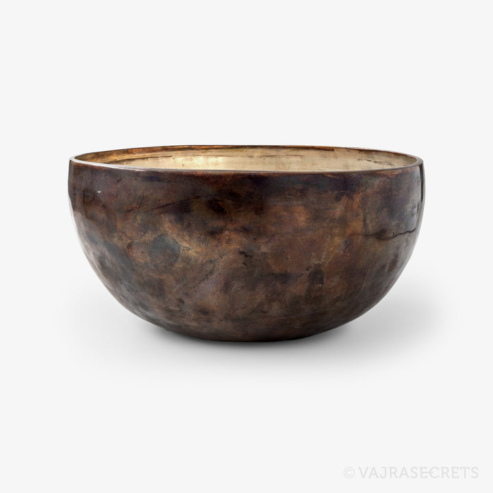 Tibetan Singing Bowl with Silver Lining, 9 inch