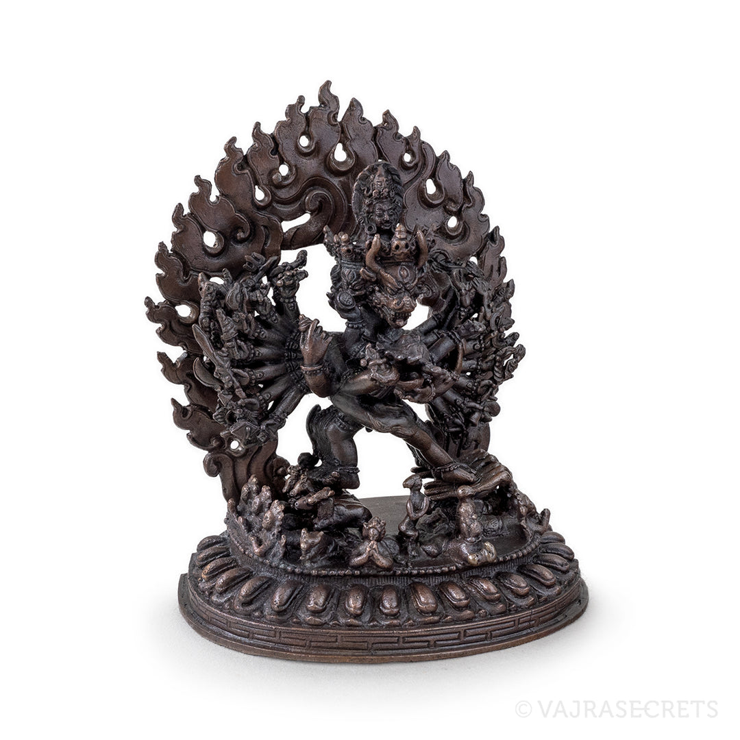 Yamantaka Solitary Hero Copper Statue, 5 inch