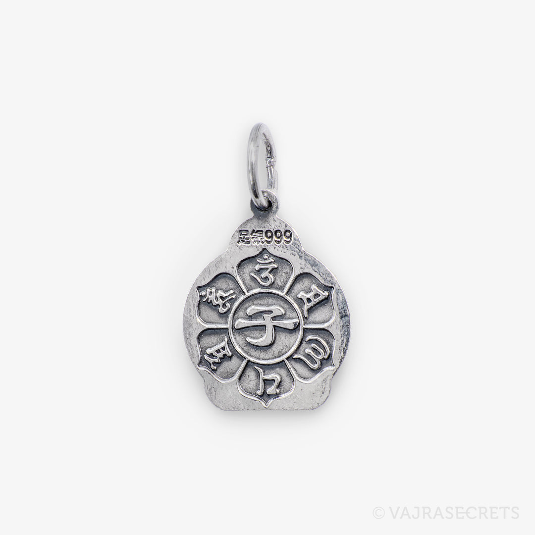 Rat Zodiac Protector Silver Pendant (1000-Armed Chenrezig)