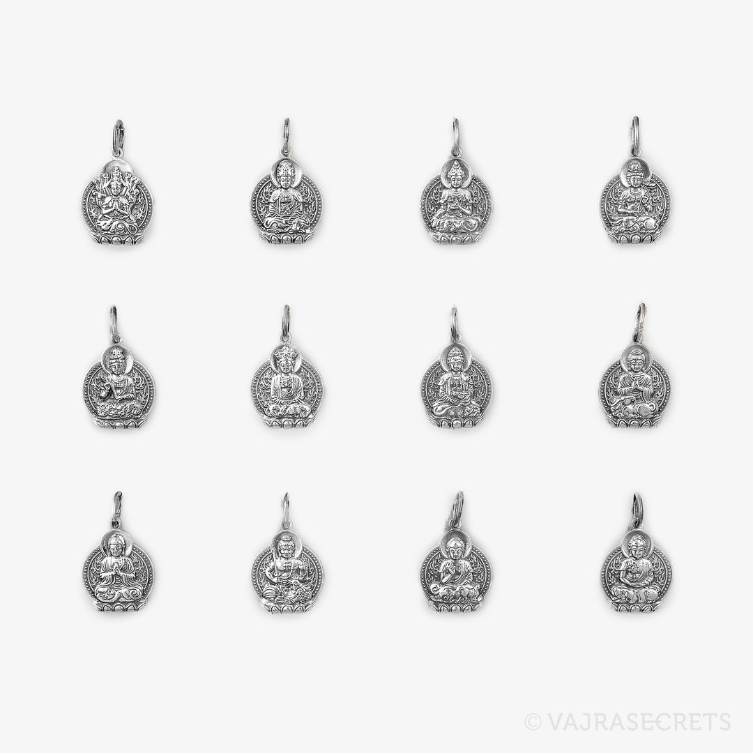 Sheep Zodiac Protector Silver Pendant (Vairocana)