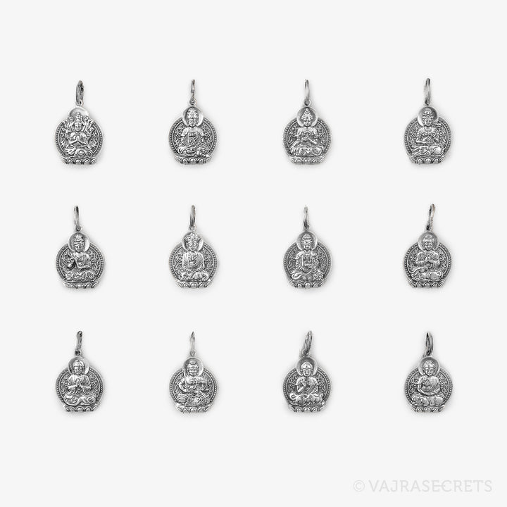 Snake Zodiac Protector Silver Pendant (Samantabhadra)