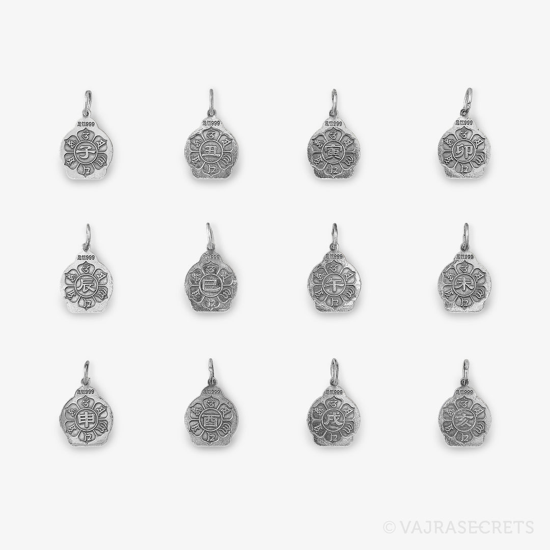 Snake Zodiac Protector Silver Pendant (Samantabhadra)