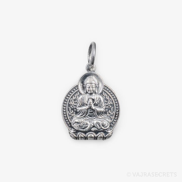 Monkey Zodiac Protector Silver Pendant (Vairocana)