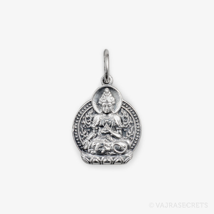 Tiger Zodiac Protector Silver Pendant (Akashagarbha)