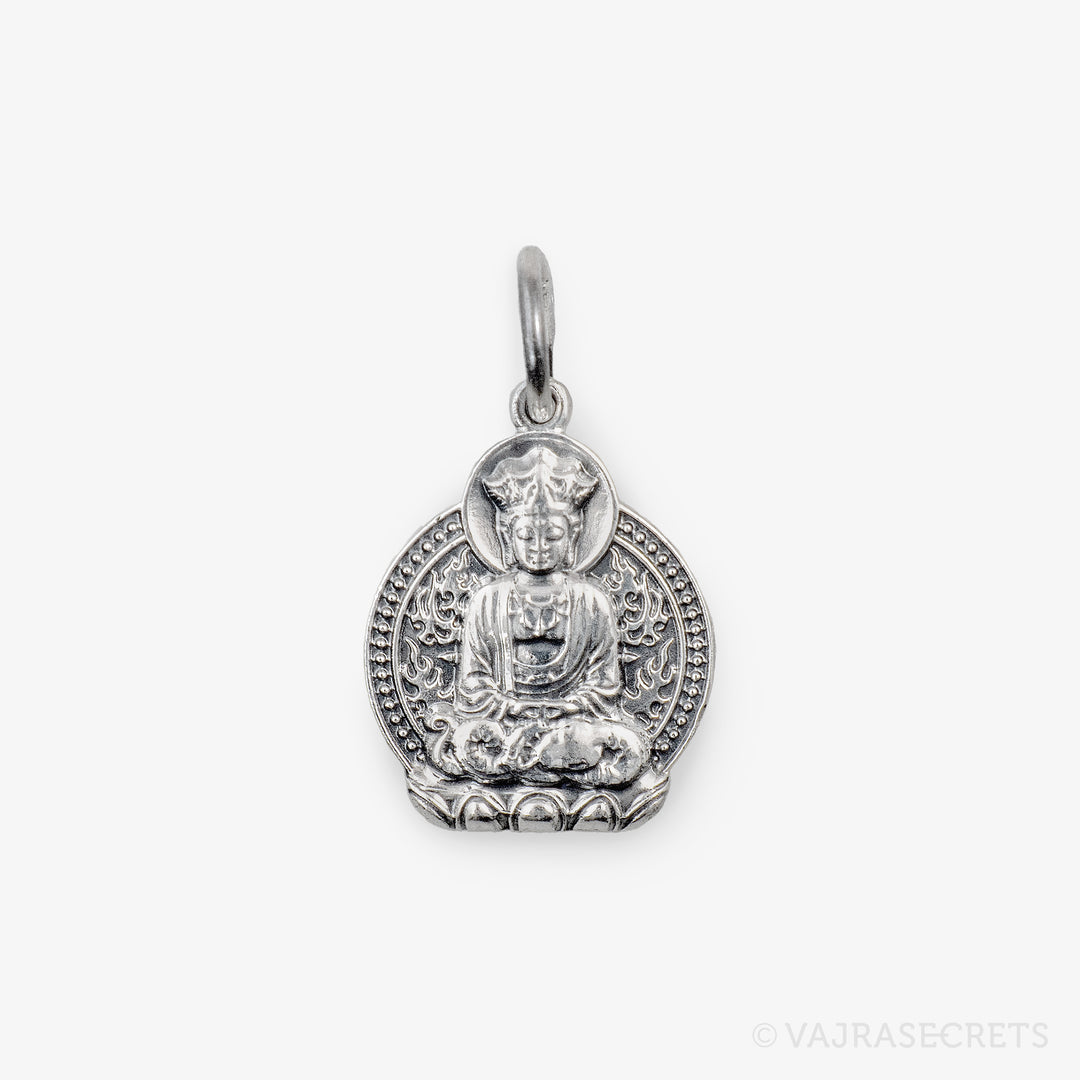 Snake Zodiac Protector Silver Pendant (Samantabhadra)