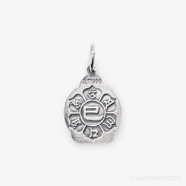 Snake Zodiac Protector Silver Pendant (Samantabhadra)