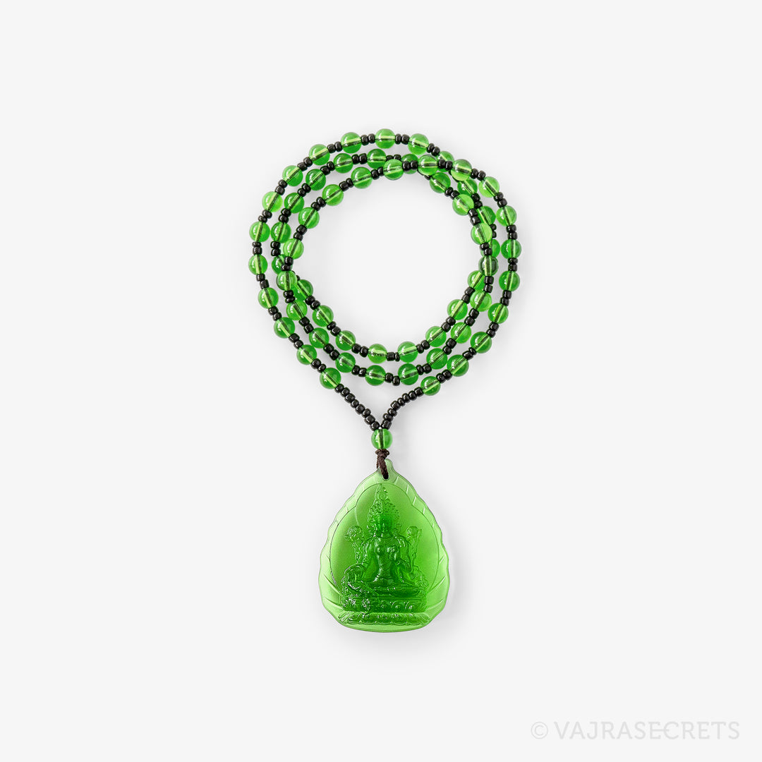 Green Tara Crystal Car Buddha