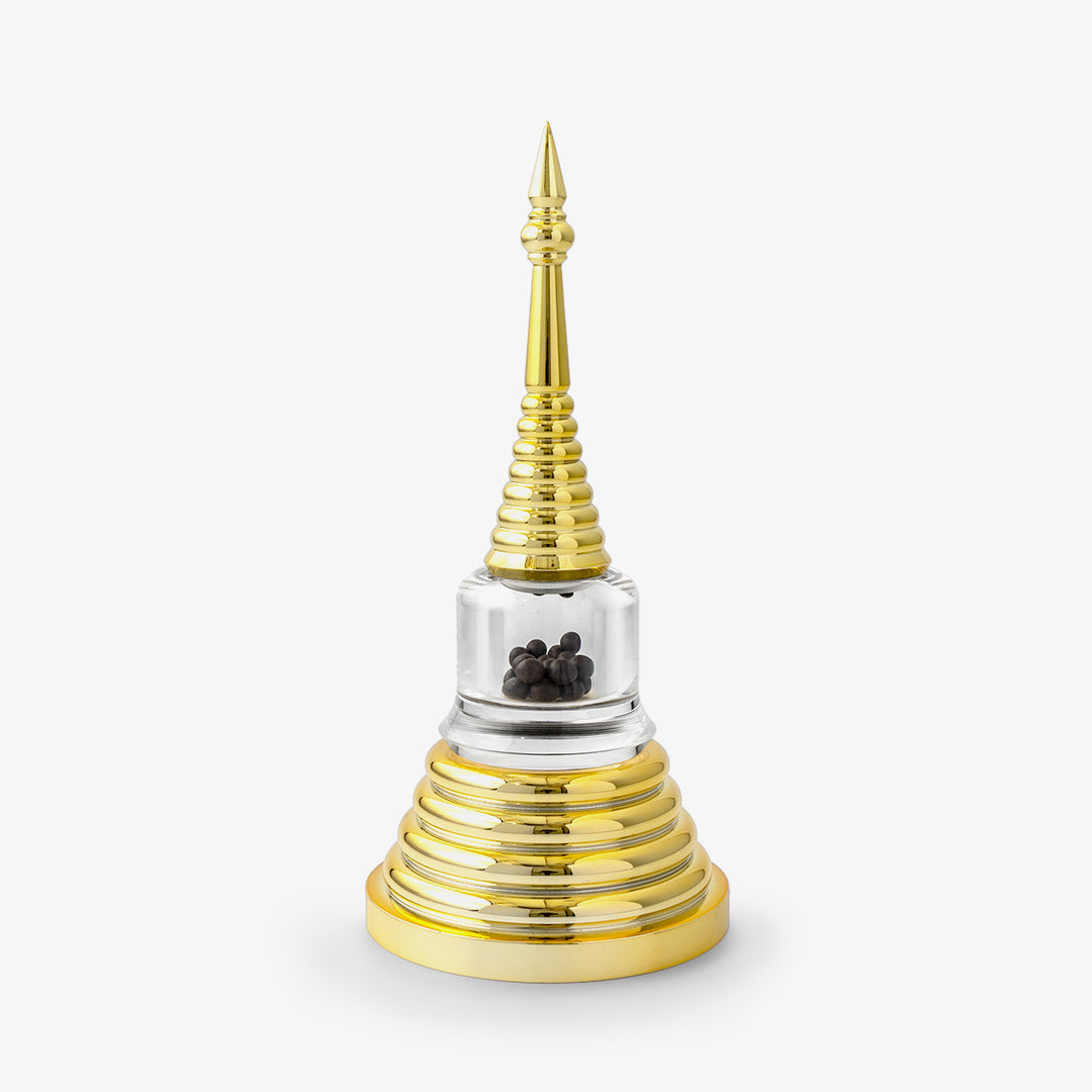 Acrylic Stupa Gold, 8.5 inch