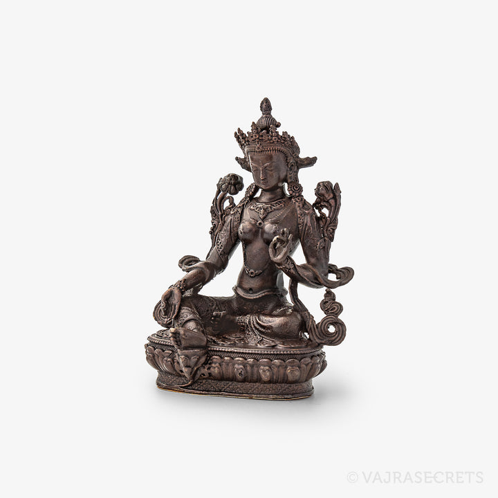 Green Tara Copper Statue, 2.5 inch