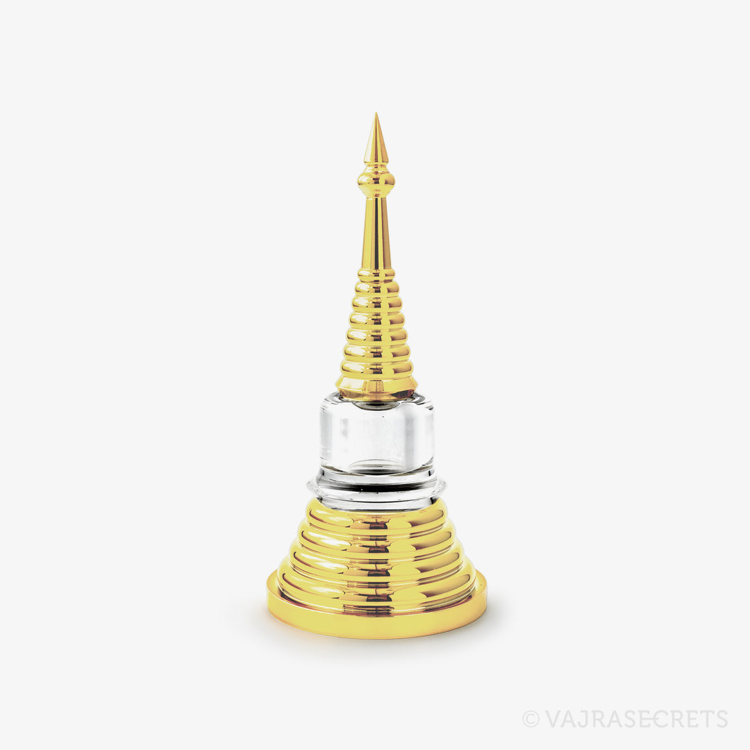 Acrylic Stupa Gold, 6.9 inch