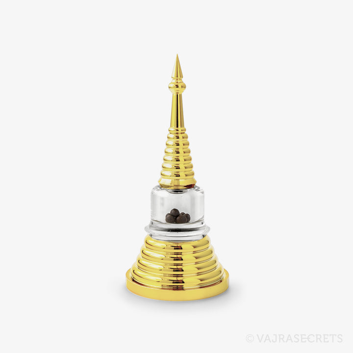 Acrylic Stupa Gold, 6.9 inch