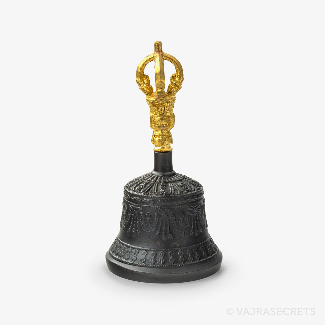 Dehradun Antique Finish Vajra and Bell, 5.3 inch