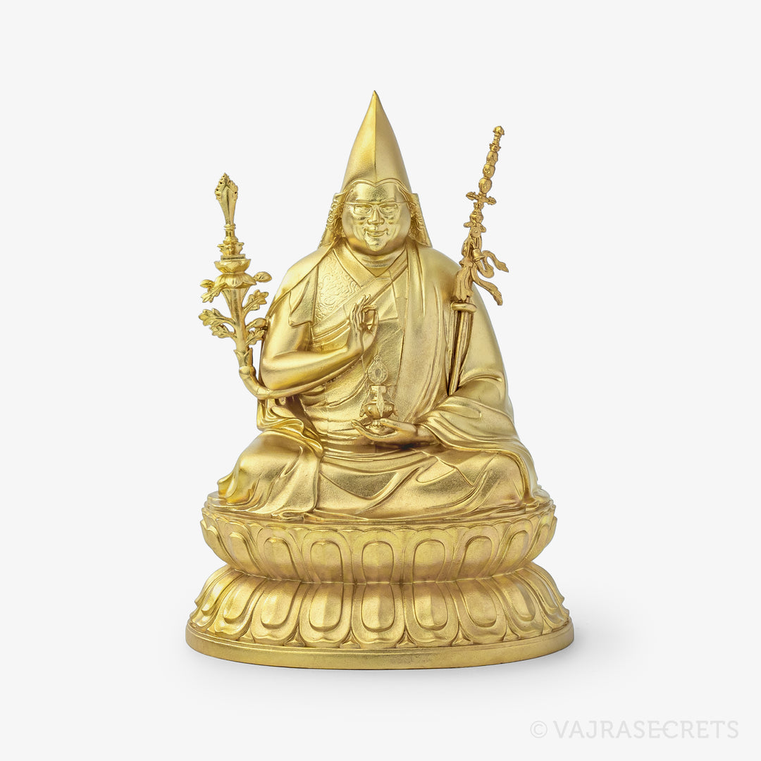 Tsem Rinpoche Brass Statue with Mantra Insertion, 4 inch