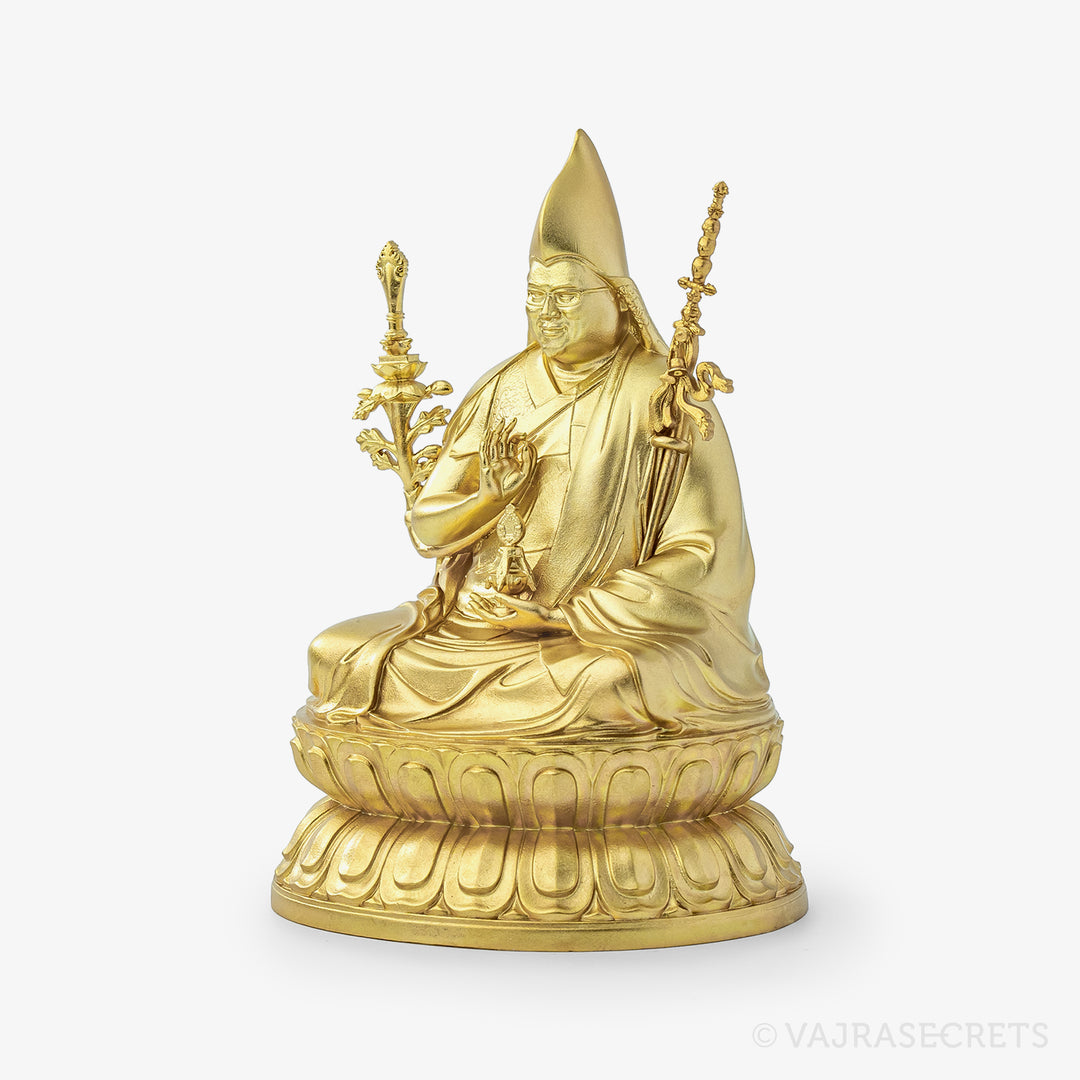 Tsem Rinpoche Brass Statue with Mantra Insertion, 4 inch