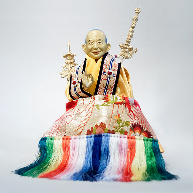 Trijang Rinpoche Brass Statue, 10 inch
